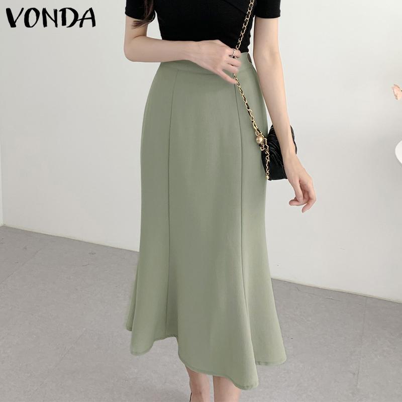 

Женские однотонные длинные юбки VONDA