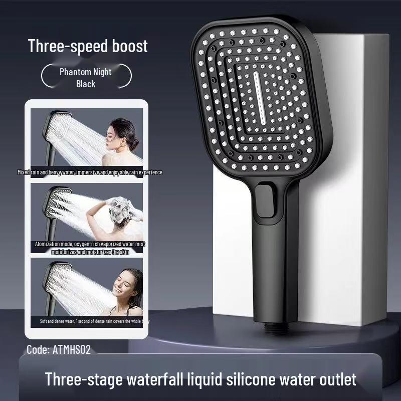 

Large Panel Handheld Three-Mode Shower Head for Home Bathing