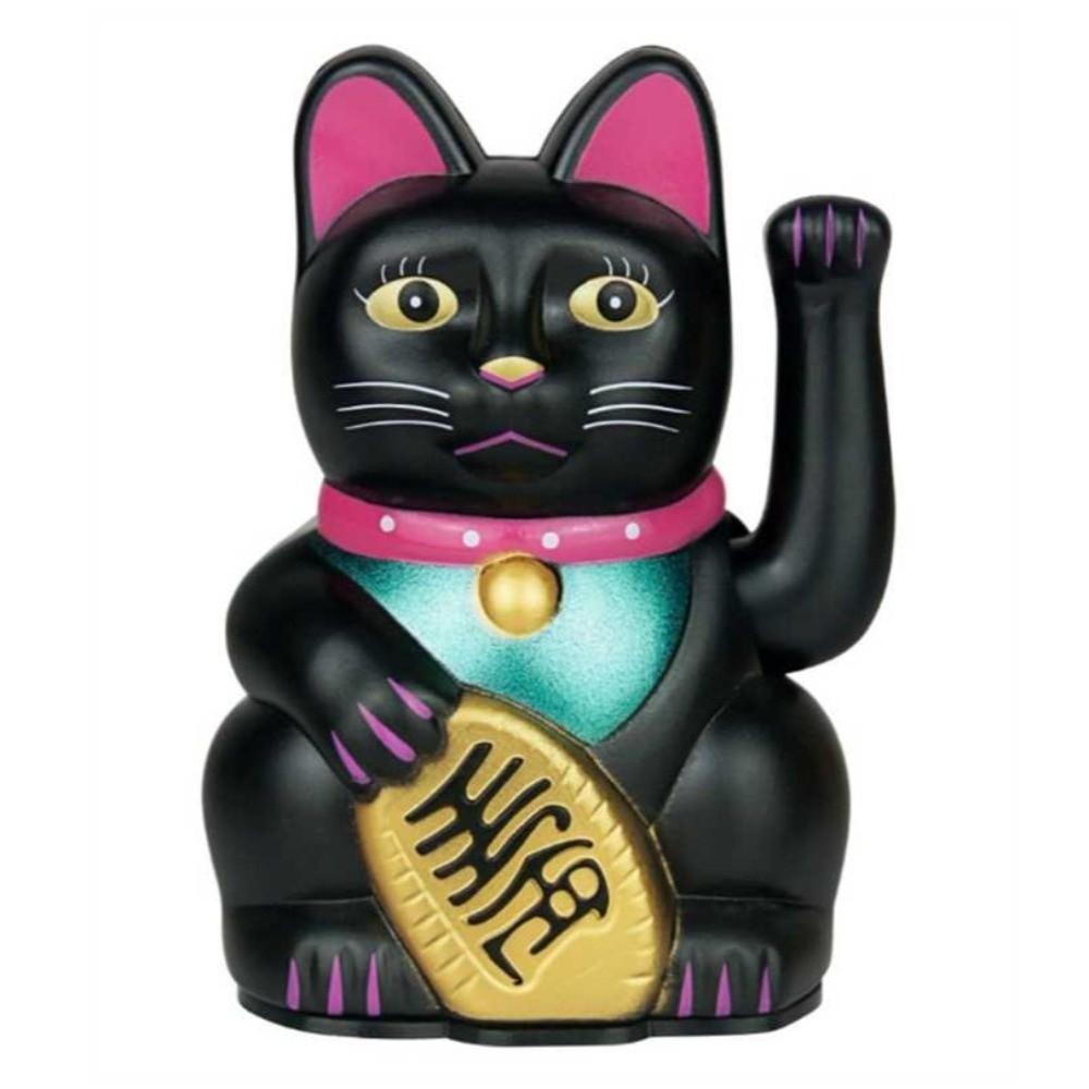 4inch Solar Nodding Lucky Cat Ornament Office Desktop Decoration Without Base