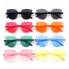 High Quality Retro Party Favor Trendy Transparent Cat Eye Sunglasses Rim-Free Sunglasses for Female Eye Spectacles