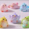 Set of 6 Cartoon Parrot Resins Figurine Miniature Garden Ornaments Cute Home Desk Decors Gift For Kids Nature Lover