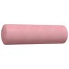 3 Piece Sofa Set with Cushions and Neck Rolls Pink Velvet