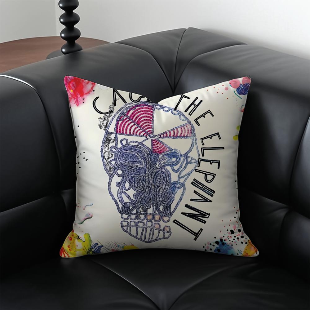 Cage the Elephant Album Cover Cushion Cover Pillow Case Antidustmite Invisible Zipper Silky Plush Cushion