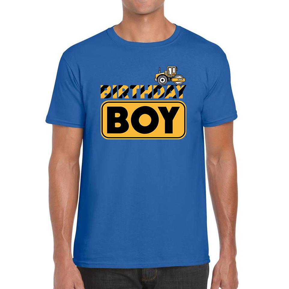 

Bulldozer Tractor Birthday Boy Excavator Unisex T Shirt S