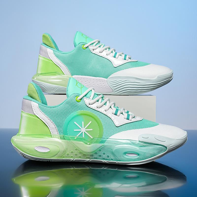 

City 12 basketball shoes men s 11 summer 2025 new breathable children s friction sound actual combat professional sneakers 36 зелёный