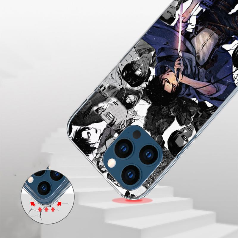 Attack Anime Phone Case For iPhone 17 Air 16 Pro Max 16E 15 + 14 Plus 11 12 13 Mini 7 8 SE Gift Print Cover Fundas 17 Air 16 Pro