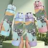 1PC Mountain Scene 750ml Sports Water Bottle Leakproof Straw Lid Outdoor Office Home