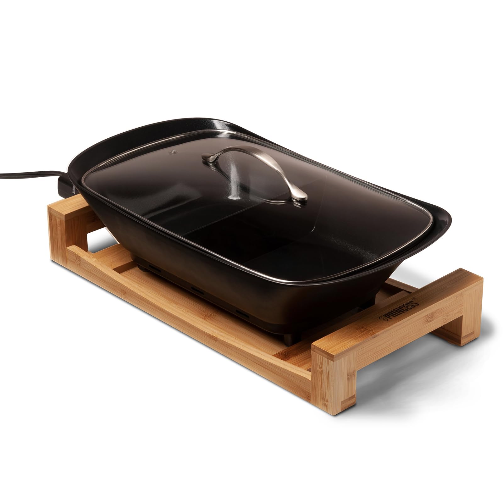 

PRINCESS Princess Separate Pot Black Separate Pot Black Electric Grill Temperature Home For 2 For 4 Large Pot, Two-Color Pot, Two-Meal Pot, Pot,