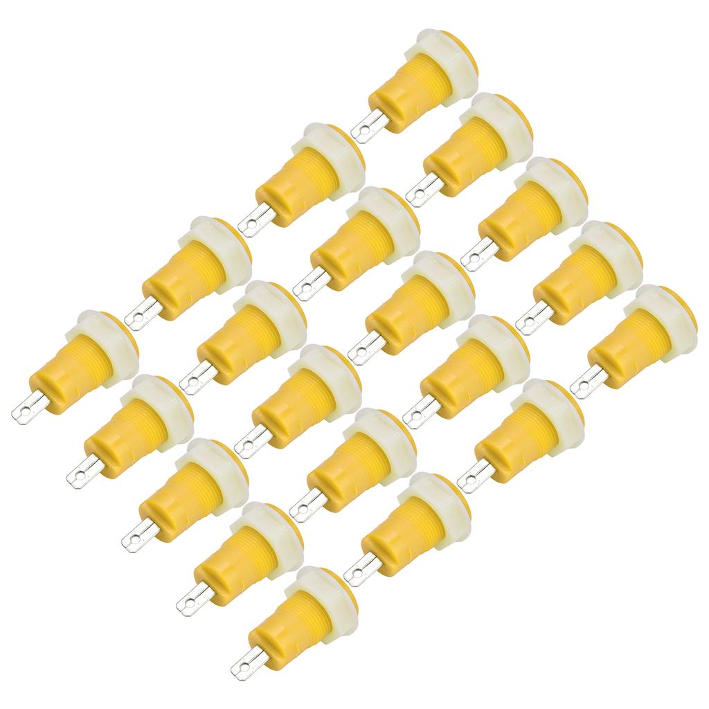 20Pcs Banana Socket Binding Post Adapter Brass Safe Welding Type Grounding Terminal 4mm 402 1KV