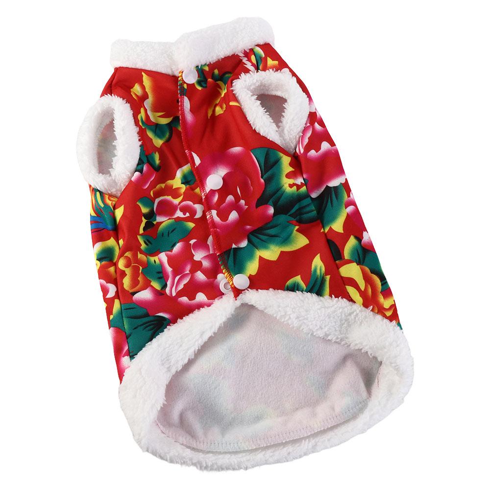 

Soft Cats Warm Apparel Thicken Jubilant Small Dog Clothes Chinese Style 4 Size Cold Weather Pet Costumes Kitten Sweater Outfits