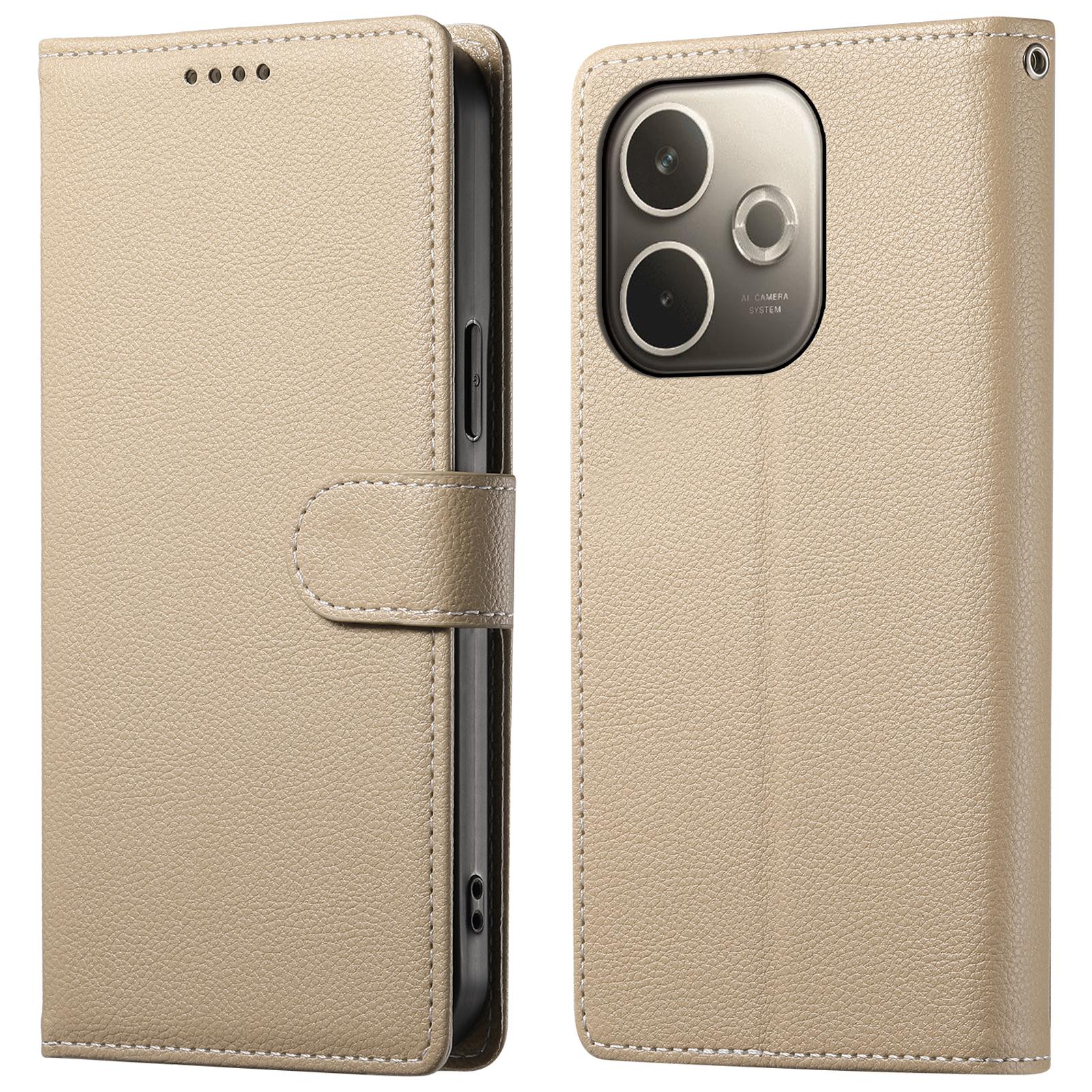 

For Oppo A5 Pro 4G (Global)/5G (Global)/A5 Energy 5G (China) Stand Case Litchi Texture Leather Wallet Phone Cover Magnetic Snap B