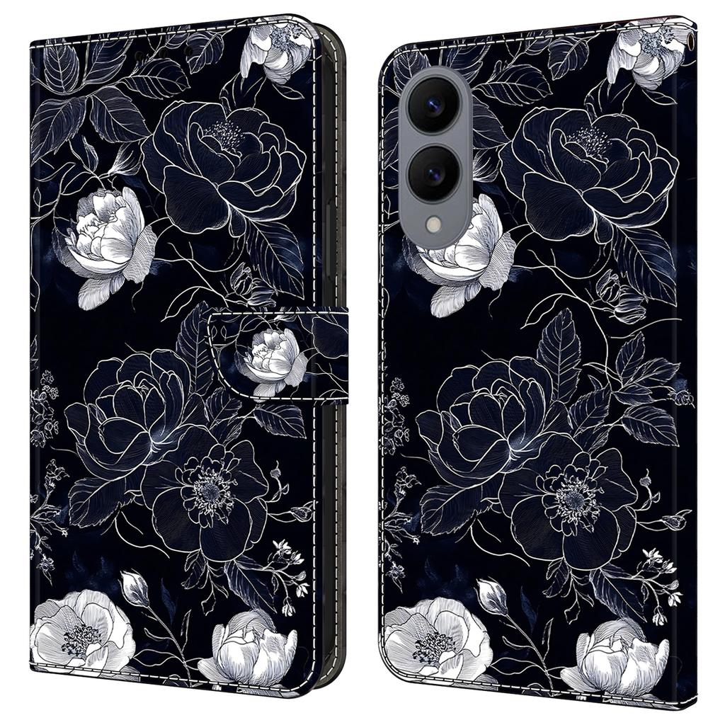 For Samsung Galaxy S25 Edge Case Wallet Stand Pattern Printing PU Leather Flip Phone Cover
