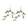 Sweet Big Branch Pendant Golden Smooth Earrings for Women Temperament Sweet Korean Design Jewelry