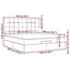 VidaXL Ottoman Bed Frame with Blue Mattress 160x200 Cm Fabric 3313174