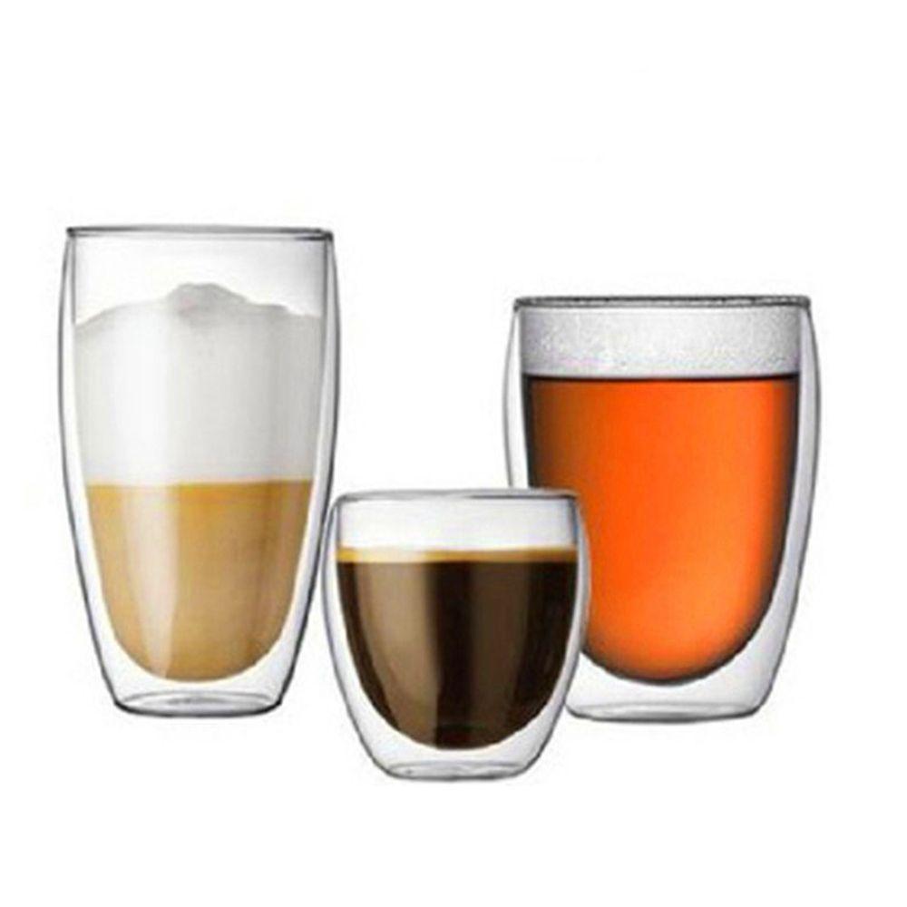 Creative 80~650ml Tumbler Double Wall Heat Resistant Drinkware Espresso Coffee Cup Glass Cup Beer Mug Glass Mug