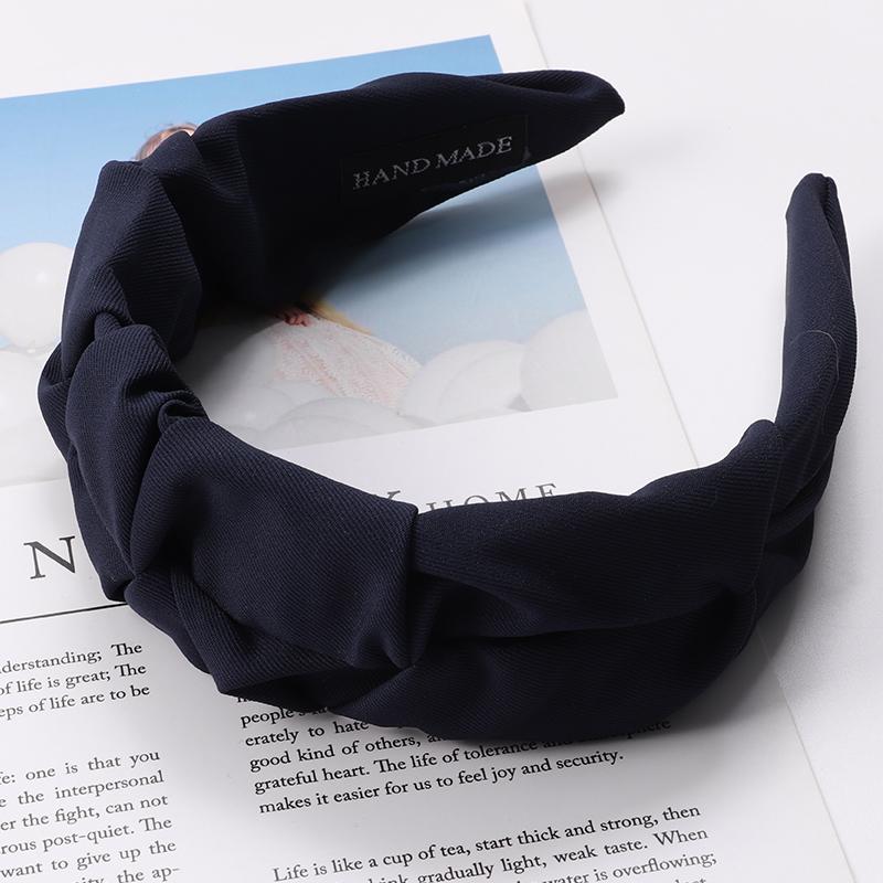Cheap 2022 Women Fashion Hair hoop Hairbands Girl Solid Color Broad