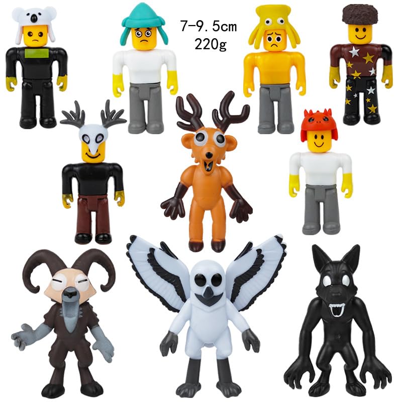 99 Days to Survive PVC Figures from 99 Nights in the Forest, featuring a deer, owl, goat, and wolf. Horror Game Figures, Model Decorations,