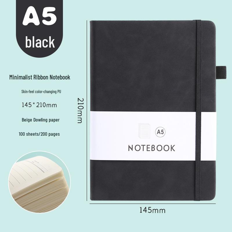 

Блокнот для конференций формата А5 на ленточном переплете с резинкой - Настраиваемый деловой и студенческий офисный дневник с возможностью нанесения логотипа