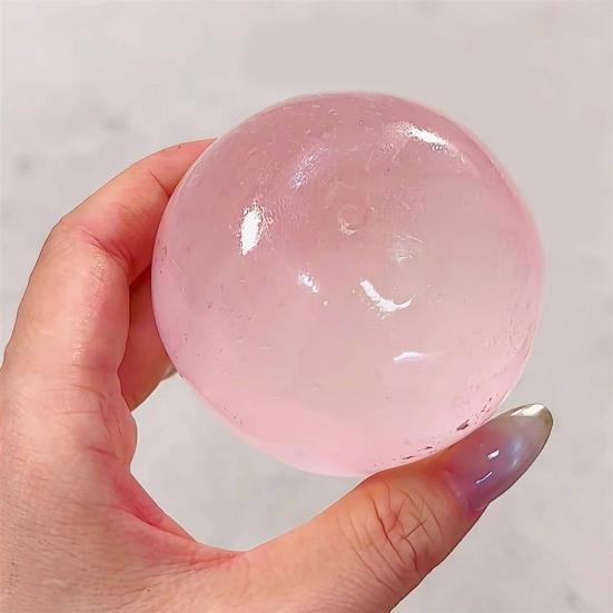 1/3/4Pcs Coconut Oil Stress Ball Slow Rising Stress Relief Clear Ball Squeeze Toy Non-Sticky Improving Focus Relaxation Stretchy Ball Sensory Toy