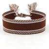 Ethnic Style Woven Bracelet with Embroidered Tassels - D Family DIY Promotion Wristband