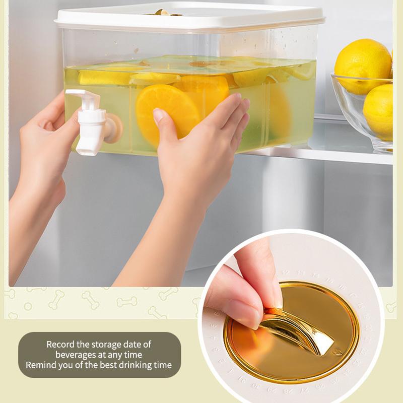 Keep Drinks Cool with 6.5L Cold Water Pitcher with Handy Faucet for Office and Home Fridges