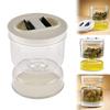 Plastic Vegetable Hourglass Jar Silicone Lid Spice Fresh Keeping Container Kitchen Restaurant Juice Separator Bottle