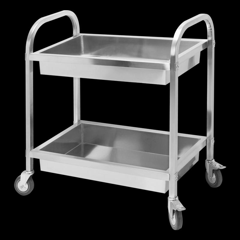 Gu Rou Stainless Steel 2-Tier Kitchen Serving Cart