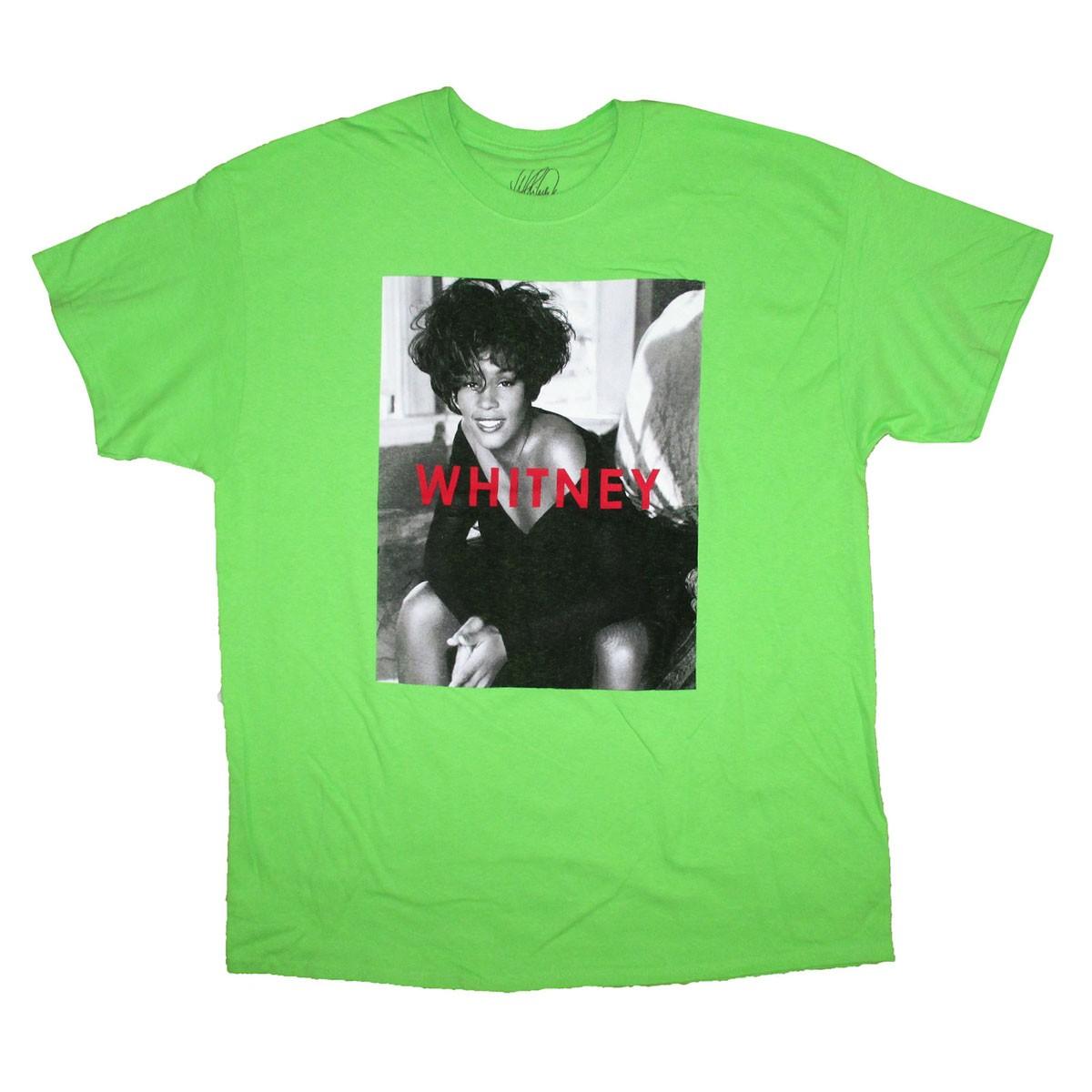 Men s Whitney Houston Name on Lime Green Tee T-shirt X-Large Lime S