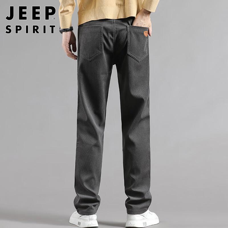 JEEP SPIRIT Men's Korean Style Corduroy Business Casual Pants