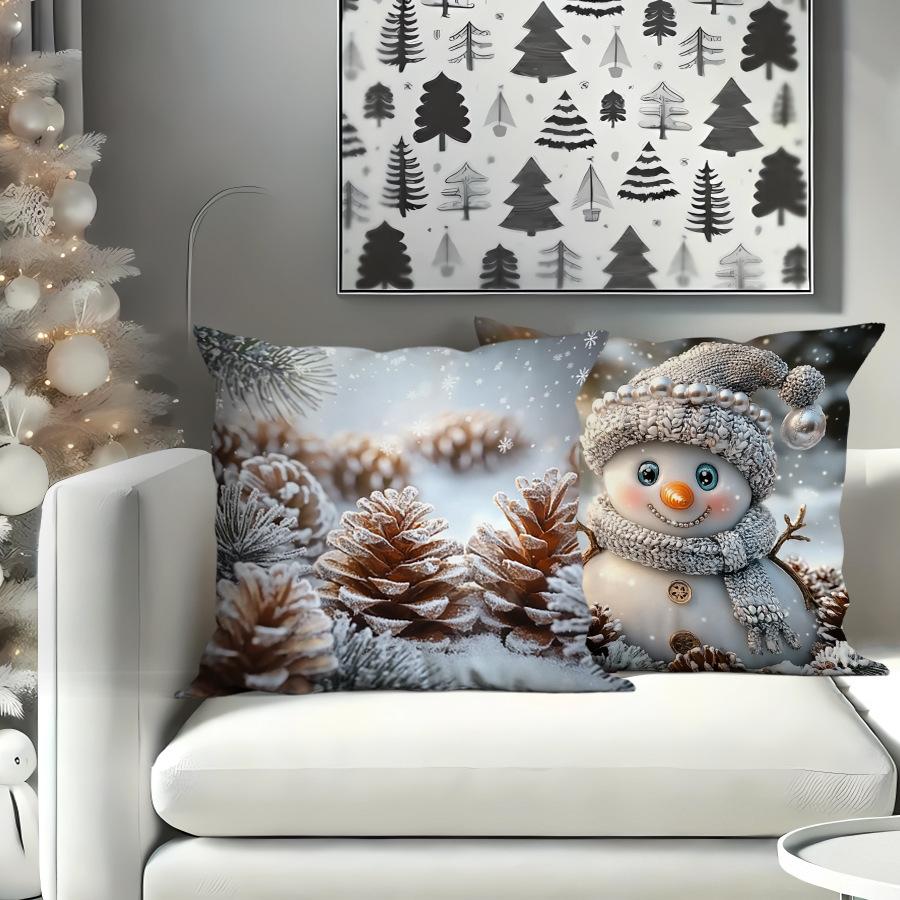 Christmas Pillow Cover Pillow Cover Without Core Home Decoration Sofa Cushion Living Room Bedside Pillow