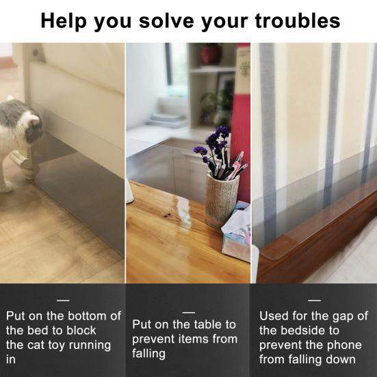 5Pcs Acrylic Sofa Bumpers with Strong Adhesive Tape Transparent Under-Bed Bumpers Prevent Things from Getting Under The Furniture for Hard Surface