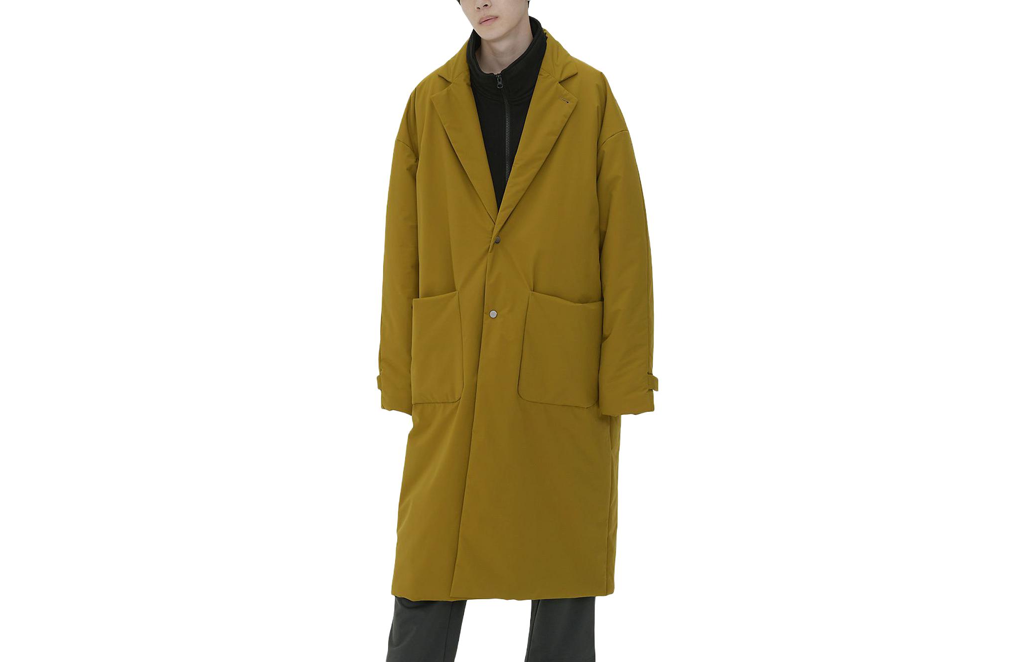 New Balance Coats Men s Yellow Lapel Moderate AMJ35095-HHT L