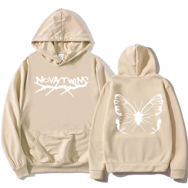 Nova Twins BLACK ROSES HOODIE Long Sleeve Fashion Printing Sweatshirt Autumn Fleece Women Men Pullovers Graphic Clothing Female