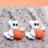 Fashion Halloween Dangle Earrings Pumpkin Cat Hat Earrings Statement Jewelry