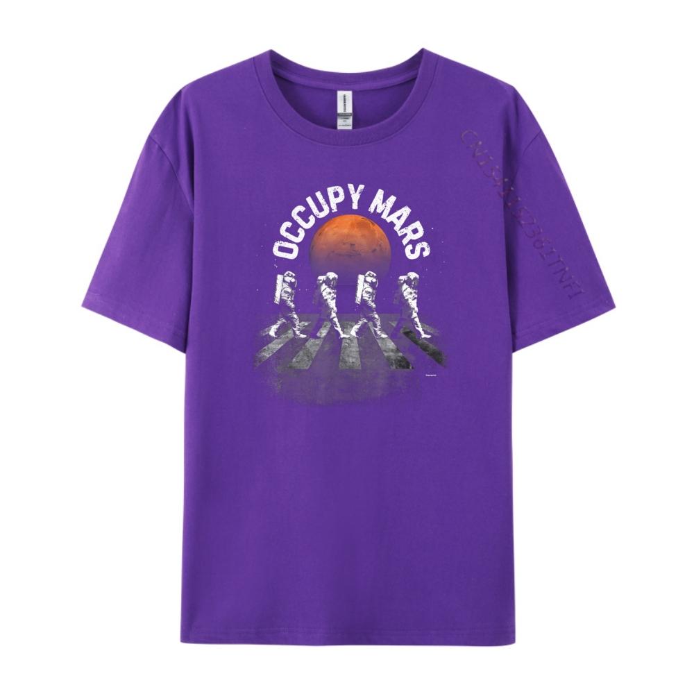 Occupy Mars Astronauts Walking Anime T Shirts Summer Vintage Vintage Style