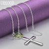 Halskette mit Herz-Kreuz-Anhänger aus 925er-Sterlingsilber, Schmuck