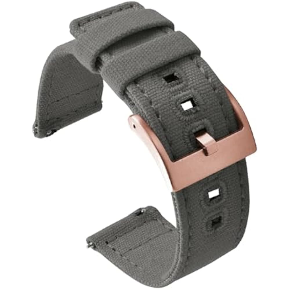 

Quick release canvas watch strap 20mm to 22mm wide universal canvas nylon watch band compatible w...