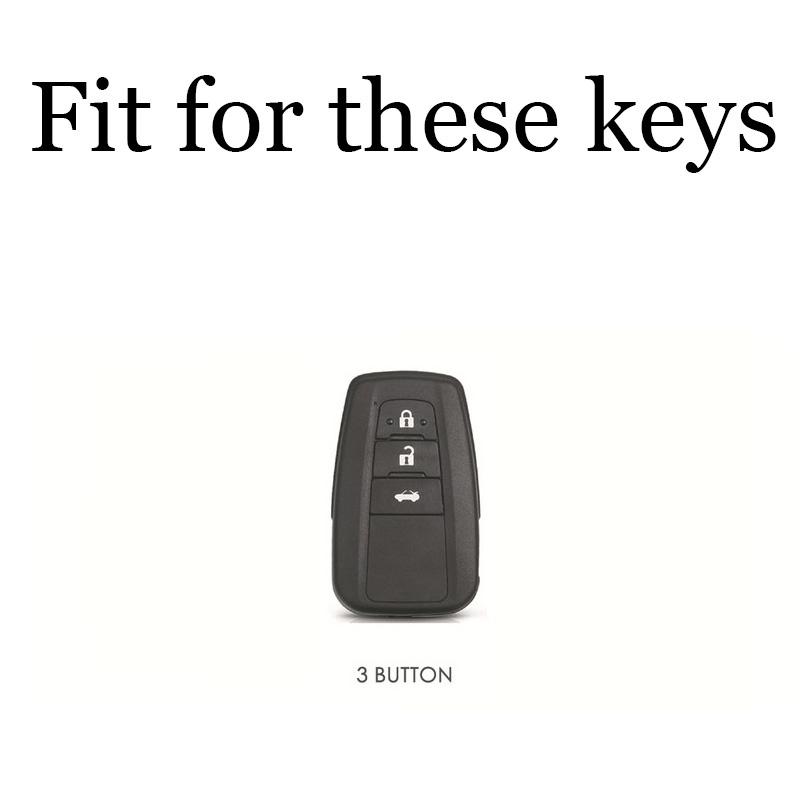 Abs Carbon Auto Smart Key Fob Case Cover Fit For Toyota Prius 20 Rav4 Camry 70 Chr C-Hr Corolla Auto Auto Accessories