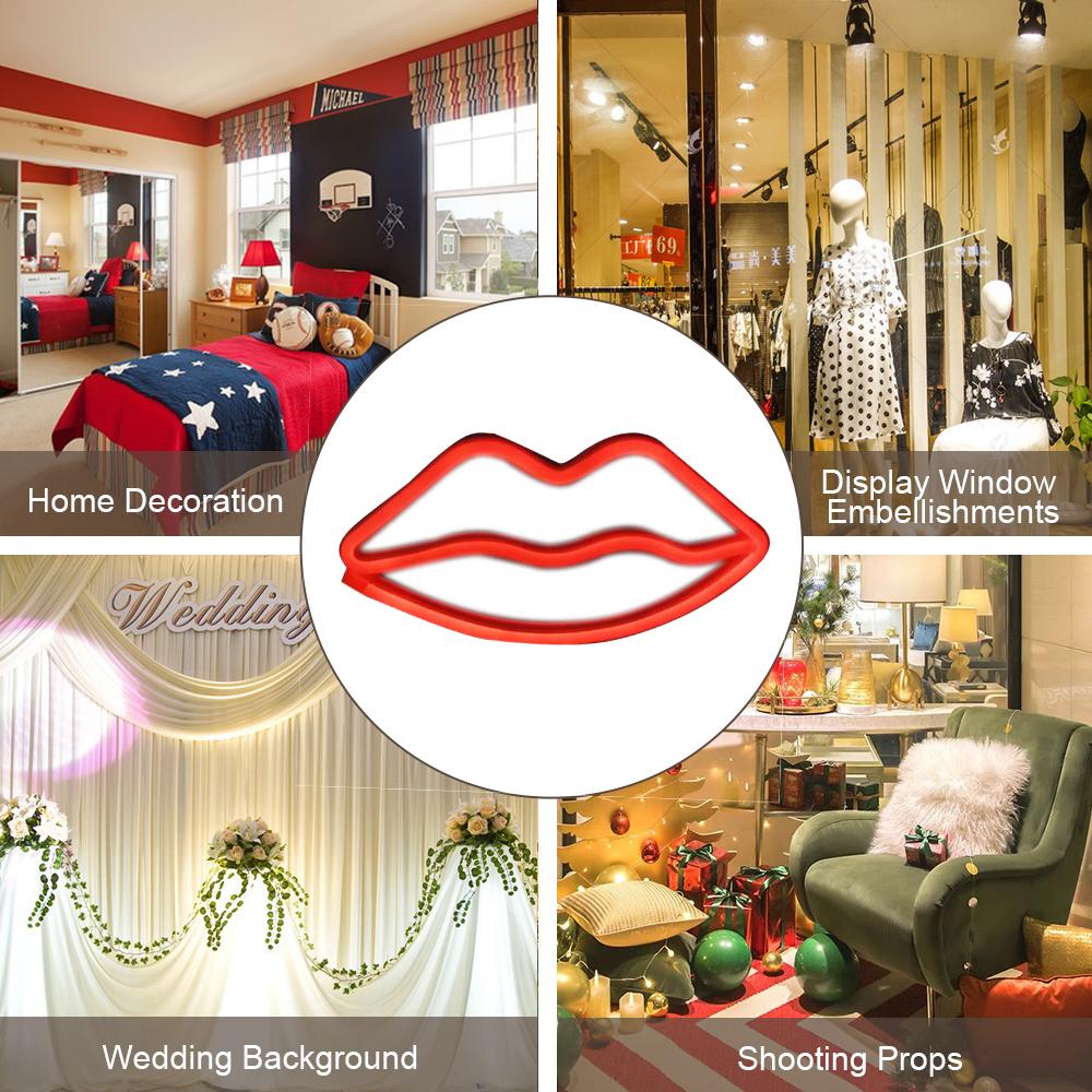 LEDNeon Light USB Battery Operated Neon Sign Decorative Lights Wall Decor for Christmas Thanksgiving Birthday Party