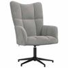 Vidaxl Armchair, Light Gray, Upholstered In Velvet