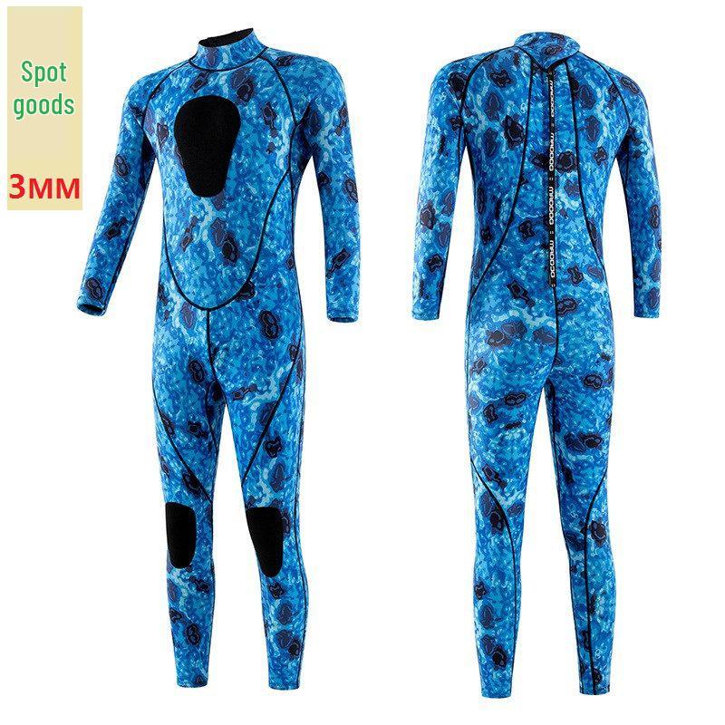 

3mm Thickened Warm Wetsuit for Men and Women - Cold-Proof Surfing, Diving, Snorkeling, and Winter Swimming Suit with Pants M