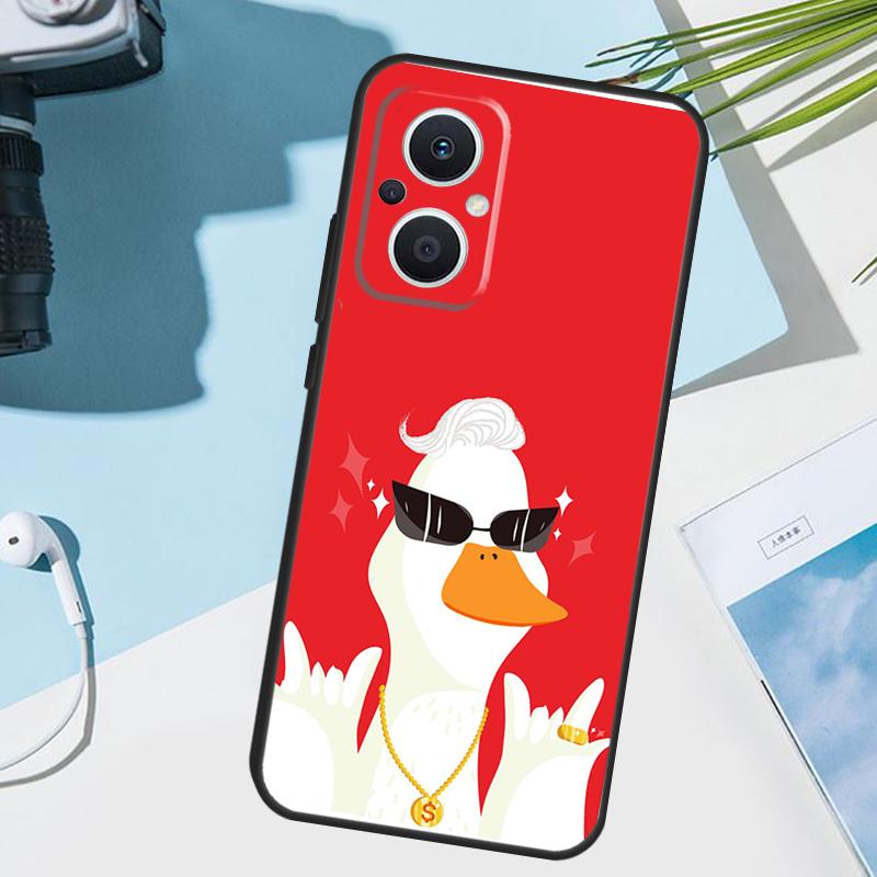 Cartoon Cute Animal Duck Case For OPPO Reno 13 13F 12 11 F 8T 7 8 10 Pro OPPO Find X8 X6 X3 Pro X5 Lite Cover Funda