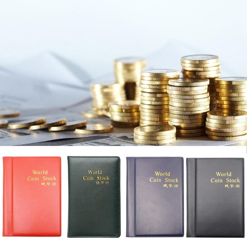 E1PC 60 Pockets Holder Album Money Storage Book Coin Collection Album
