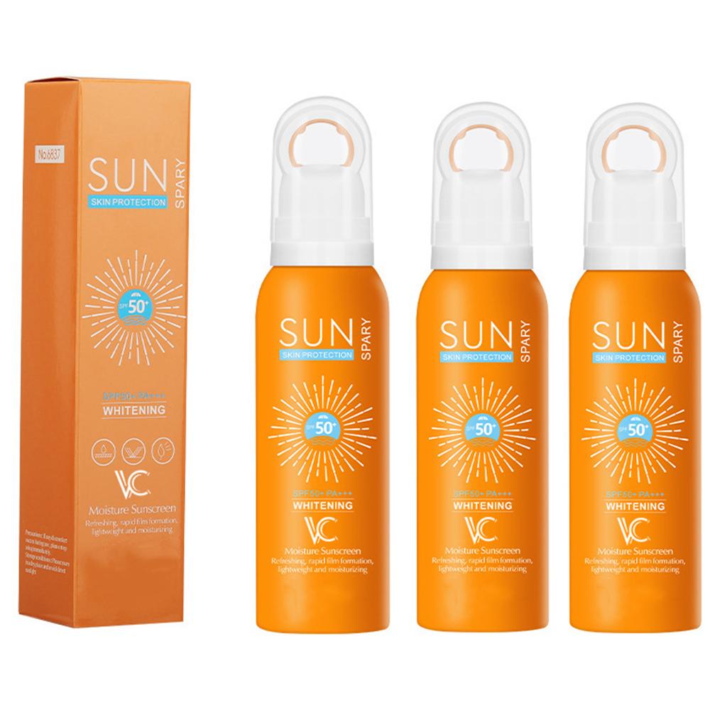 

150 мл солнцезащитный спрей против старения против морщин увлажняющий отбеливающий солнцезащитный спрей для лица тела шеи уход за кожей крем 3pcs