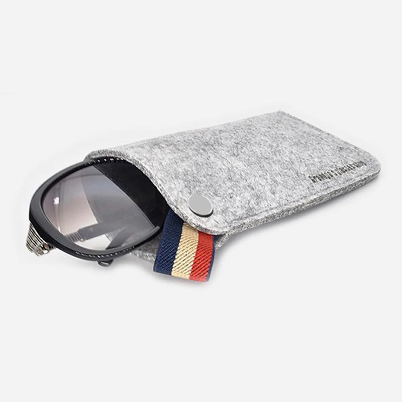 Wool Felt Portable Bag for Reading glasses Student Sun Glasses Pouch Outdoor Portable Sunglasses Bag for Eyeglasses ID card bag