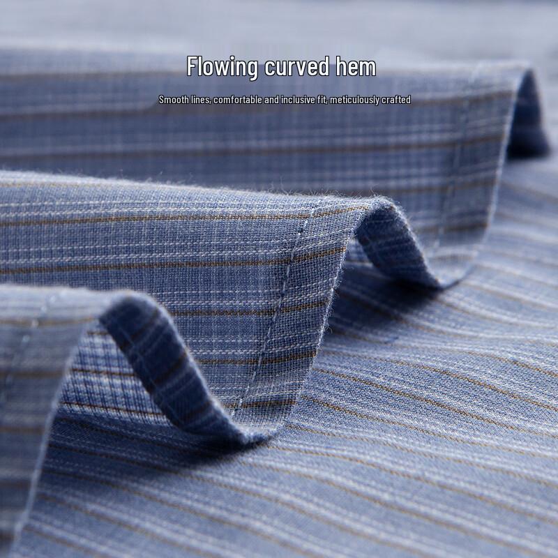 Shanshan Men's Long-Sleeve Linen Blend Breathable Shirt