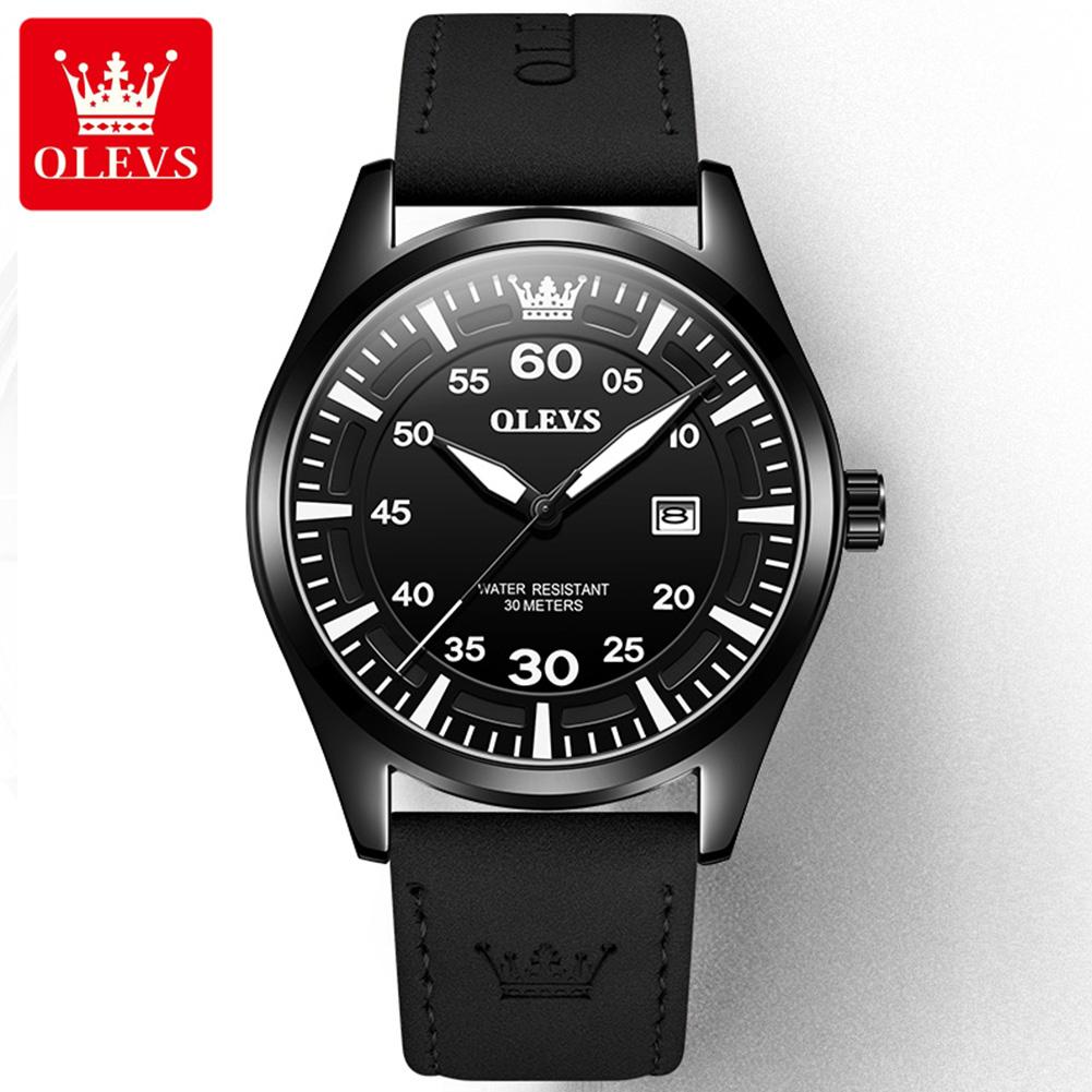 OLEVS 9962 Oem logo Watch Waterproof  Fashion Classic Relojes  Wrist Custom Calendar Leather Luxury Men Quartz Watches
