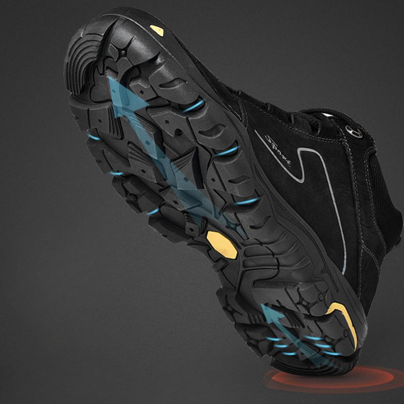 Men's Hiking Shoes Leather Outdoor Shoes Wear-resistant Men Trekking Walking Hunting Tactical Sneakers