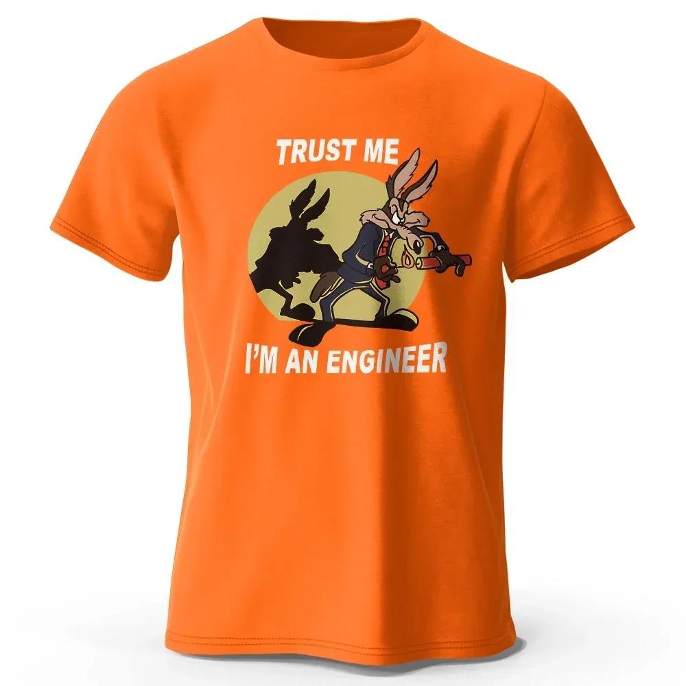 Trust Me I Am An Engineer Printed 100% Cotton Y2k Classic Funny T-Shirt for Men Women Sportswear Tops Tees