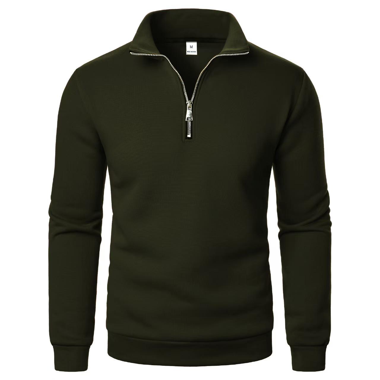 

Unisex Hooded Zipper Sweatshirt Jacket - European & American Style for Spring & Autumn 2026 Small армія зелений колір